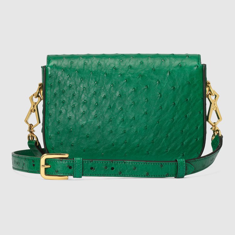 658574.EY0DG.3160.009.060.0000.Light Gucci Horsebit 1955 ostrich mini bag